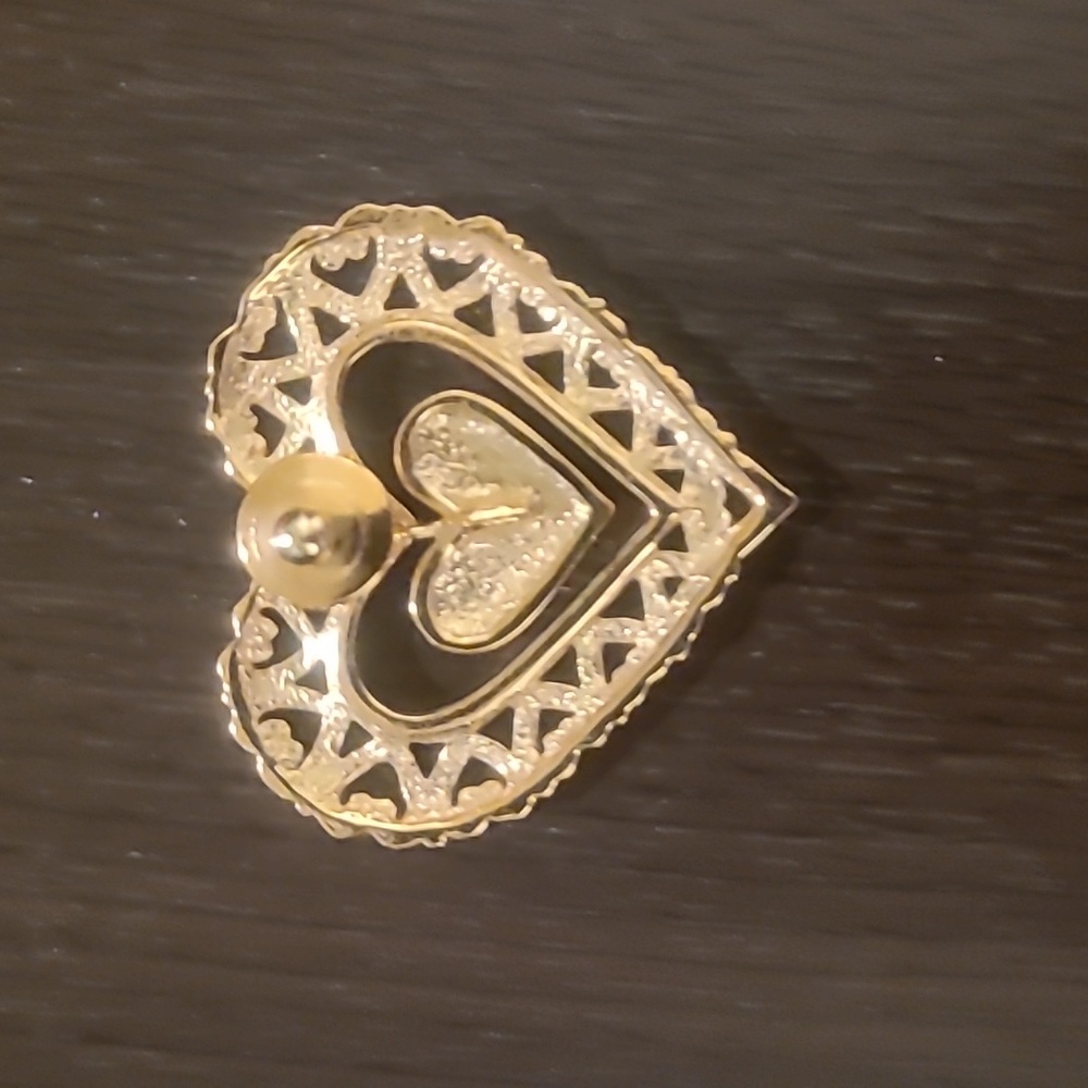 Vintage Heart Brooche - Picture 2 of 2
